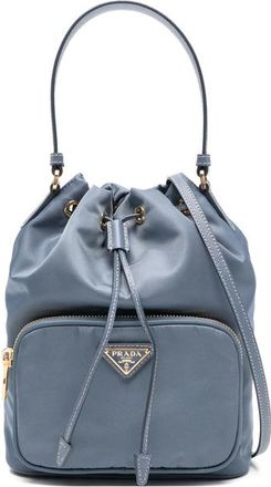 Prada Drawstring Zip Bucket Bag