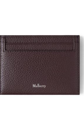 Mulberry Leather Card Case in Ebony at Nordstrom