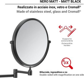 Gedy Gedy - Co202414000 Gaia Espejos Aumento Negro Mate - Ref: Co202414000