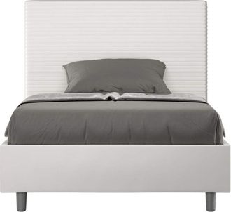 Itamoby Itamoby - Letto una piazza e mezza contenitore imbottito 120x200 similpelle bianco Focus