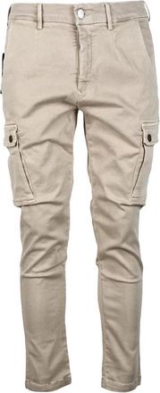 Replay Beige Stretch Cotton Cargo Pants