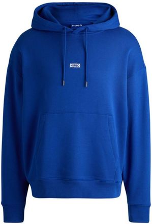 HUGO BOSS Cotton-terry loose-fit hoodie with logo details