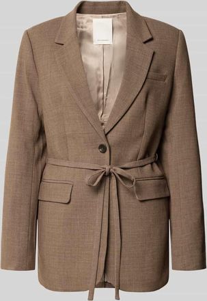 Moss Copenhagen Blazer mit Viskose-Anteil Modell Darina in Taupe, Gr&ouml;&szlig;e XL