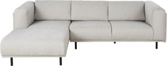 Maisons du monde Sof&aacute; cheslong izquierdo de terciopelo gris claro