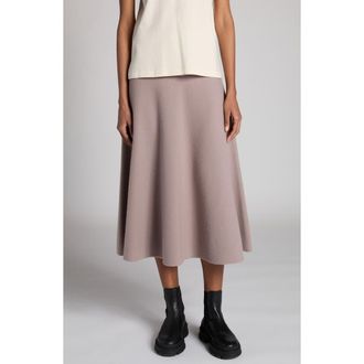 Moncler Wool Blend Midi Sweater Skirt in Pink Taupe at Nordstrom, Size Small
