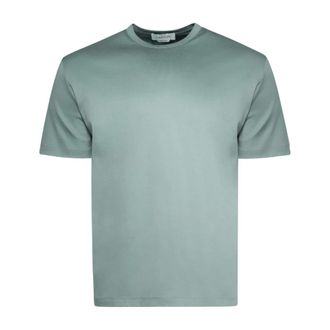 Lanvin T-Shirts, male, Green, S, Green Cotton Essential T-Shirt