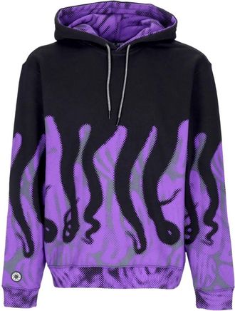 Octopus Half Tone Hoodie Zwart/Paars - Heren - Hoodies - Veelkleurig - XL - Katoen - Hoodies & sweatvesten