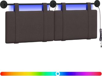 vidaXL Cabecero Colgante Marr&oacute;n Oscuro Tela Vidaxl