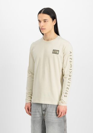 Alpha Industries Longsleeve ALPHA INDUSTRIES Camo Sleeve Longsleeve, Herren, Gr. XL, weiss (vintage wei&szlig;), Obermaterial: 100% Baumwolle, Shirts Longsleeve