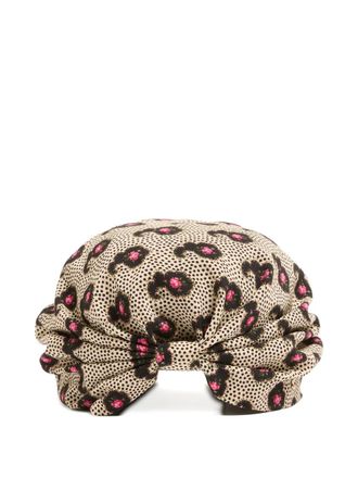 Valentino Garavani printed silk turban - women - Silk - One Size - Neutrals
