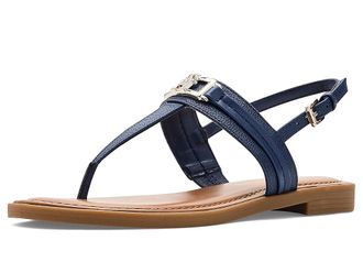 Tommy Hilfiger Cruman Womens Sandals Dark Blue 400 : 8.5 M, Faux Leather