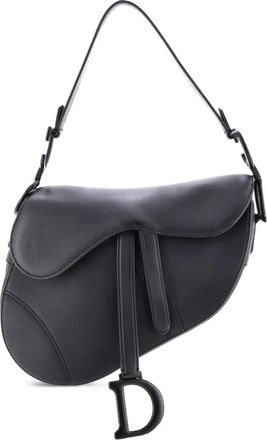 Dior Ultra Matte Saddle Handbag Leather Medium shoulder bag - Zwart