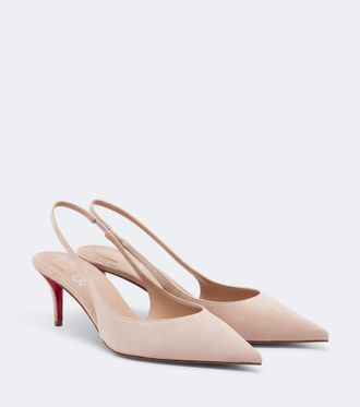 Christian Louboutin Miss Z suede slingback pumps