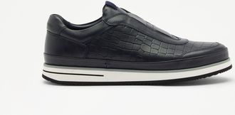 Russell & Bromley SAN GIUSTO Mens Brown Leather Oxford Laceless Trainer