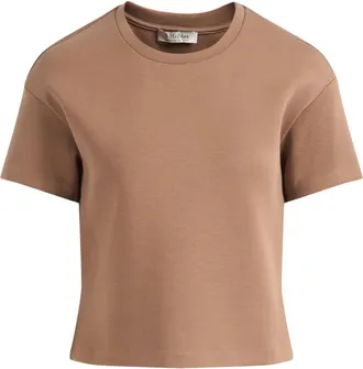Max Mara Bussola T-shirt - Dames - T-shirts - Bruin - S - Katoen - Tops