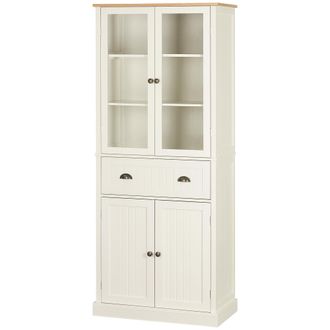 HOMCOM Dispensa Cucina A 5 Livelli Con Cassetto Centrale In Mdf - Homcom
