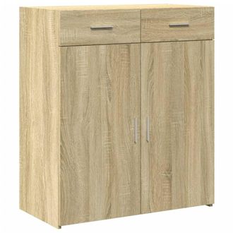 Berkfield Home Sideboard Sonoma Oak 80x42.5x93 cm Engineered Wood in Brown