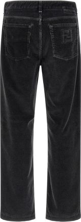 Fendi Mens Gray Cotton Casual Pants