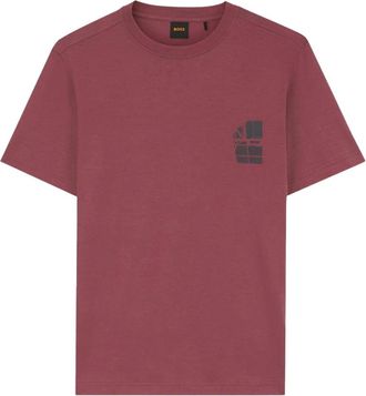 HUGO BOSS T-shirt korte mouw - Heren - Tops - Rood - Maat: M Katoen