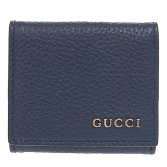 Gucci Blue Leather Coin Purse/Coin Case (Pre-Owned)