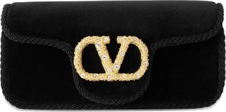 Valentino Garavani Clutch Loc&ograve; con decorazione - Nero