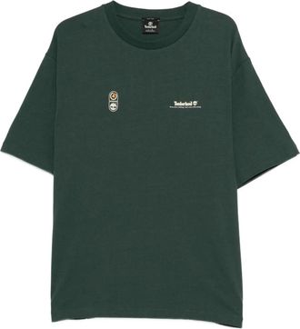 Timberland T-shirt met logoprint - Groen