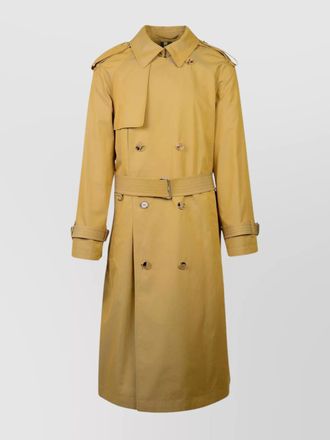 Burberry cotton double-breasted belted trench coat