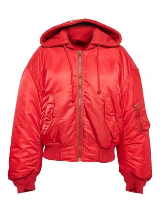 VETEMENTS hooded bomber jacket - Red