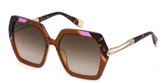 Furla SFU684 06X5 Womens Sunglasses Brown Size 56