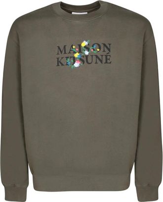 Maison Kitsun&eacute; Sweatshirts - Heren - Sweatshirts - Groen - XL - Hoodies & sweatvesten