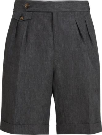 Brunello Cucinelli Shorts con pieghe - Grigio