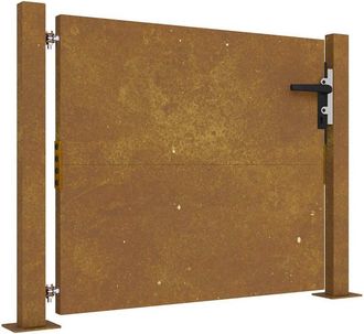 Berkfield Home Garden Gate 105x80 cm Corten Steel in Brown
