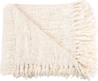 Bazar Bizar Manta de algod&oacute;n en crema 130x170x3,5 cm