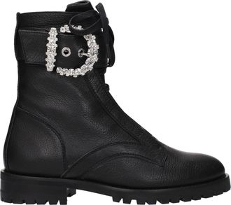 Jimmy Choo London Cheri Damens Stiefel aus schwarzem Leder