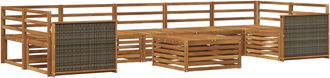 vidaXL Conjunto De Sof&aacute;s De Exterior 8 Uds. Natural Vidaxl