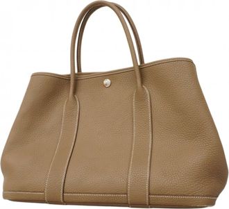 Herm&egrave;s Etoupe Gray Negonda Leather Tote Bag (Pre-Owned)