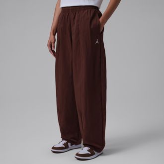 Nike Jordan Womens Jordan Brooklyn Woven Pants in Brown | IM6952-273