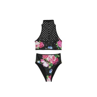 Moschino Bikinis, female, Multicolor, Size: XS Dots And Roses Costume