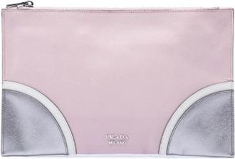 Prada Pre-owned Vintage Clutch - Dames - Vintage Clutch - Roze - ONE Size - Leer - Vintage