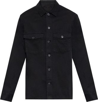 AllSaints Spotter shirt - men - Cotton/Organic Cotton - S - Black
