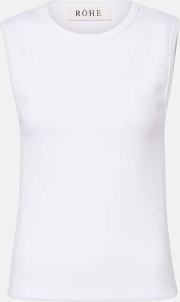 R&oacute;he R&oacute;he Top in jersey di misto cotone a coste