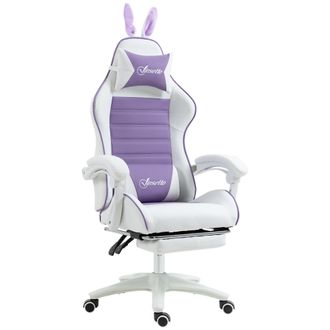 Vinsetto Vinsetto Sedia Gaming Ergonomica Con Orecchie Da Coniglio Con Cuscini, Viola