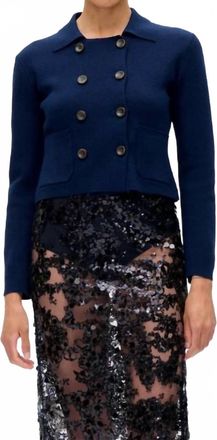 Baum Und Pferdgarten Carolin Cropped Cardigan In Navy