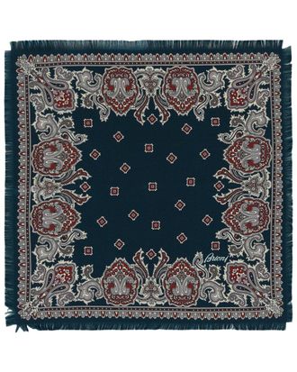 Brioni Paisley Print Silk Pocket Square