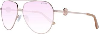 Guess Ros&eacute;goud Dames Zonnebril Aviator Gradient - Dames - Zonnebrillen - Geel - ONE Size - Accessoires