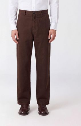 Dunst Pantaloni chino Slacks in cotone a gamba larga con vita media