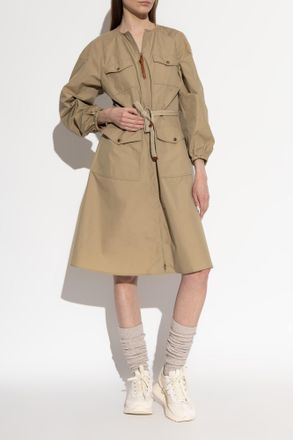 Moncler Dress With Pockets, Womens, Beige
