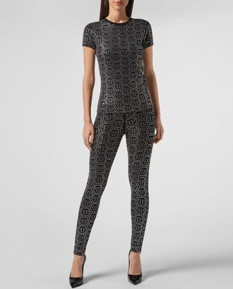 Philipp Plein T-shirt Round Neck SS All over PP