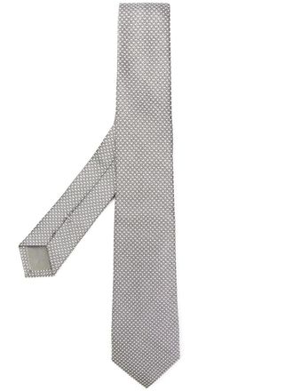 Dell'Oglio micro patterned tie - Grijs