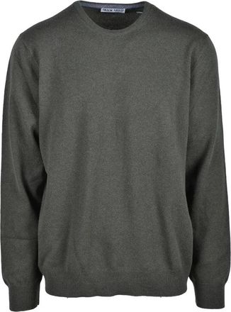 Giancarlo Abbigliamento Military Green Knit Virgin Wool Sweater